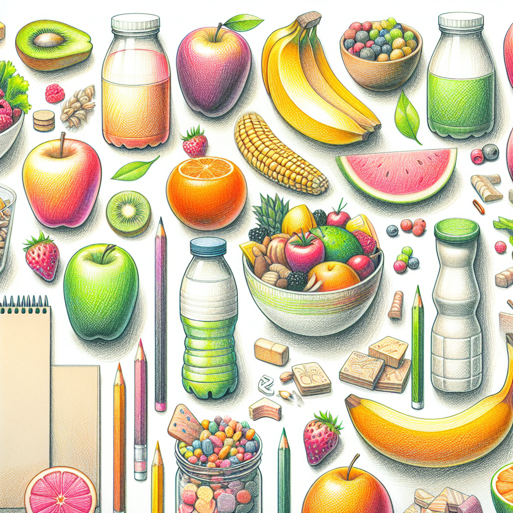 Pastelková ilustrace znázorňující téma: Zdravá výživa