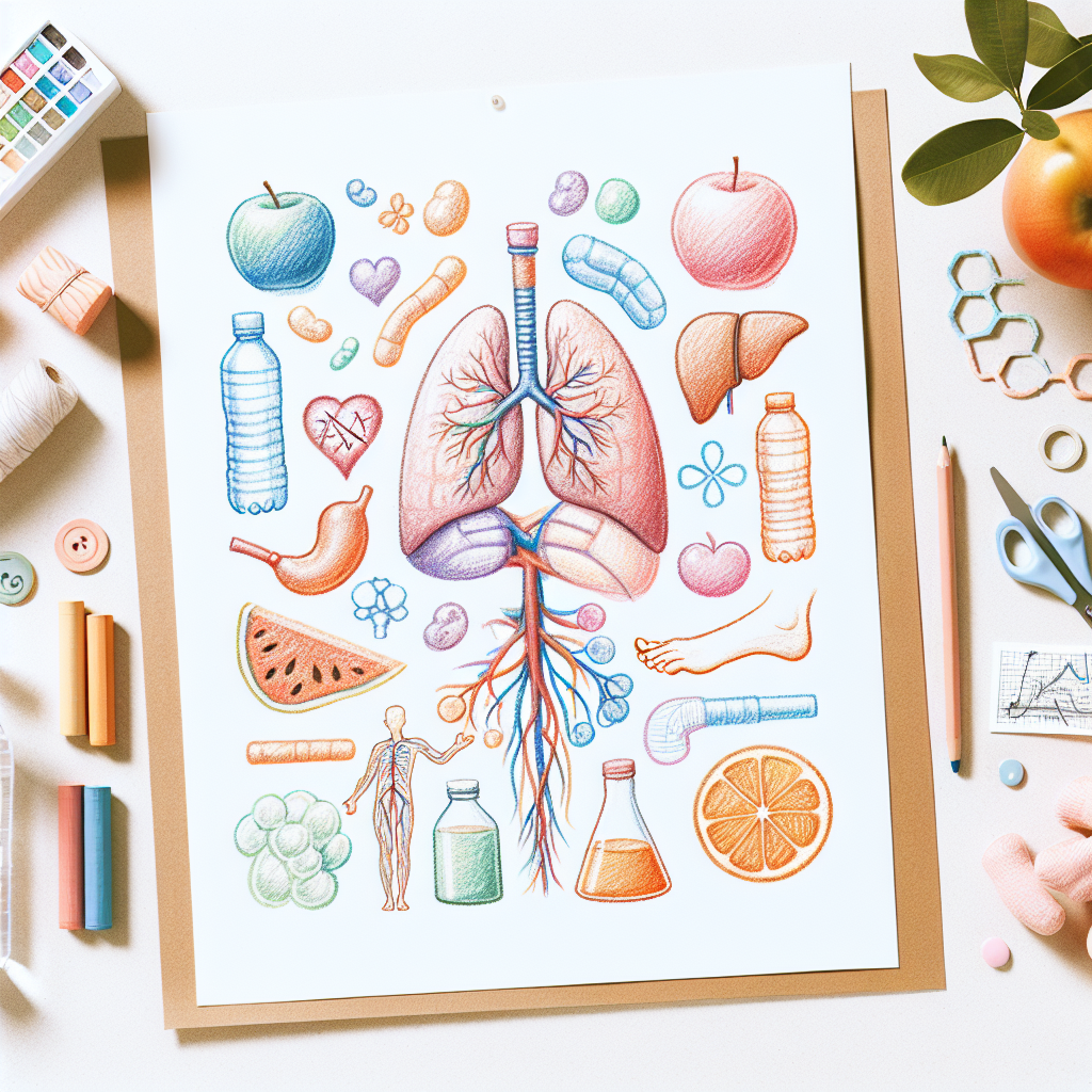 Pastelková ilustrace znázorňující téma: Zdraví a wellness