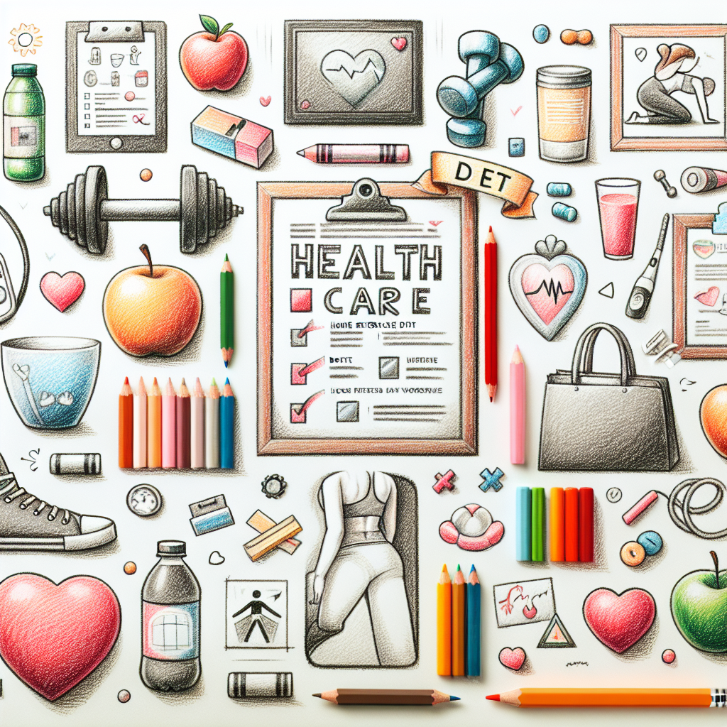 Pastelková ilustrace znázorňující téma: Zdraví