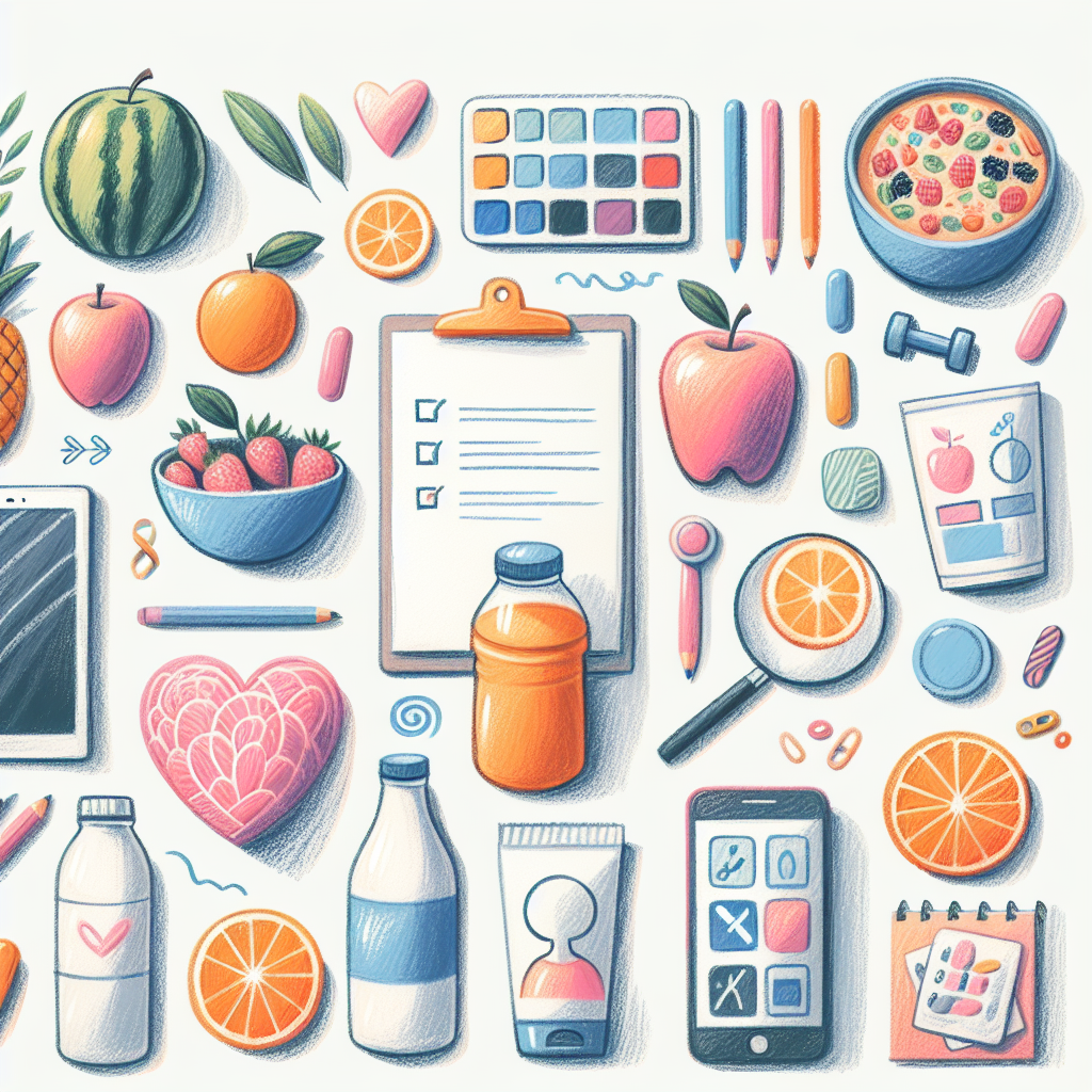 Pastelková ilustrace znázorňující téma: Zdraví a pohoda