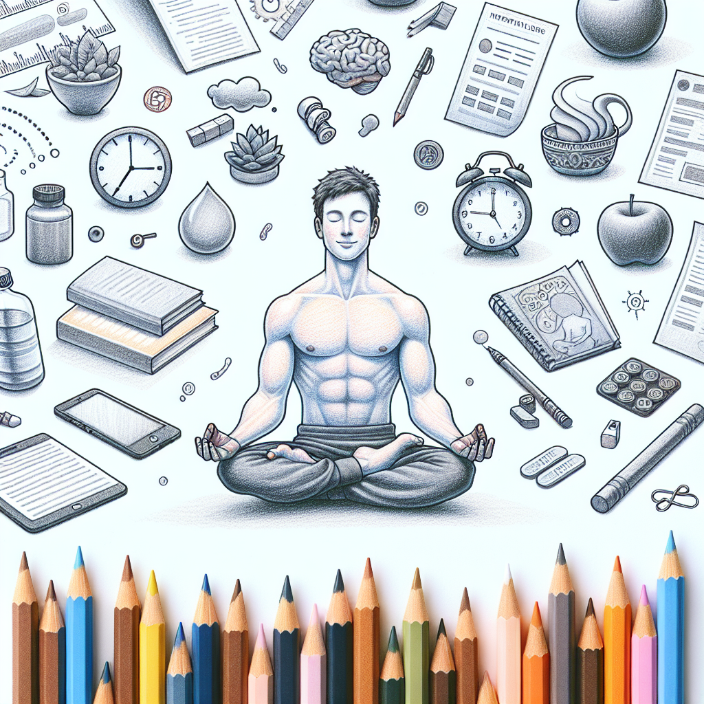 Pastelková ilustrace znázorňující téma: Meditace