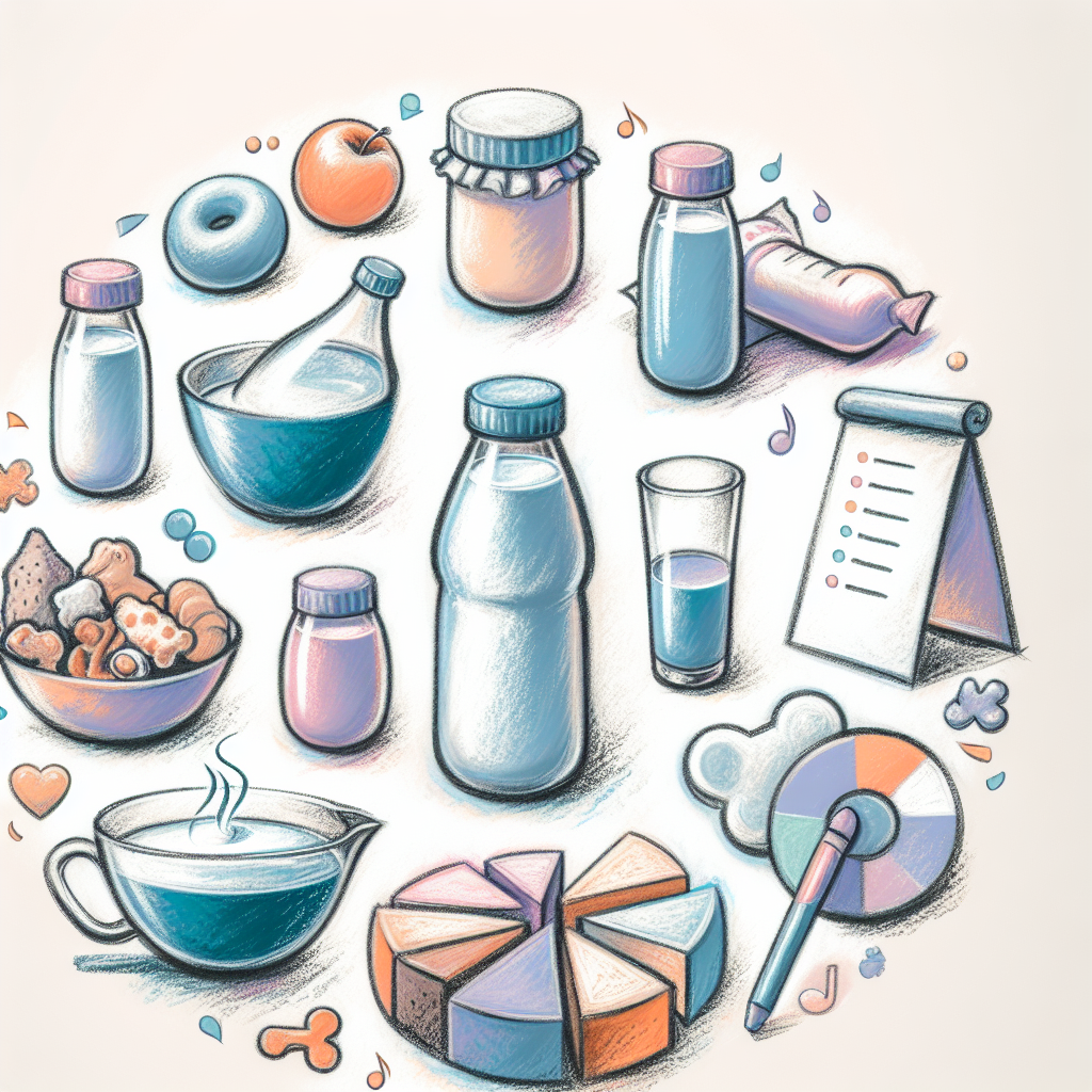 Pastelková ilustrace znázorňující téma: Kojenecká výživa