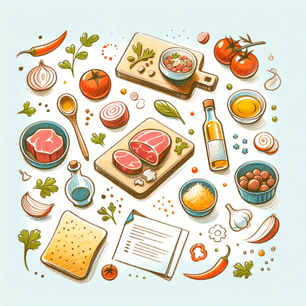 Pastelková ilustrace znázorňující téma: Recepty