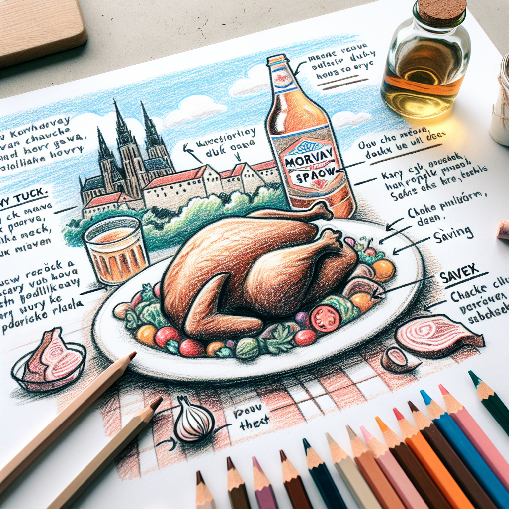 Pastelková ilustrace znázorňující téma: Tradiční recepty