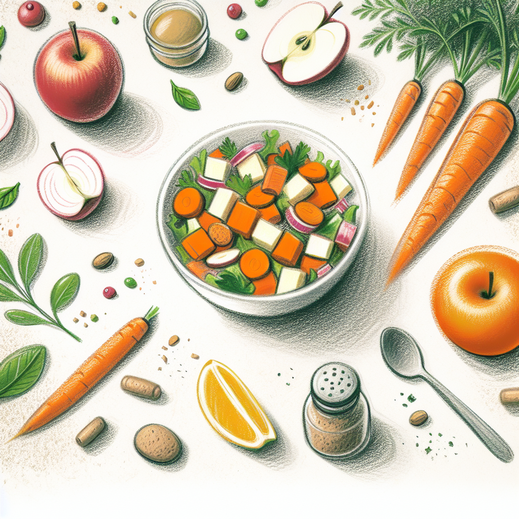 Pastelková ilustrace znázorňující téma: Recepty