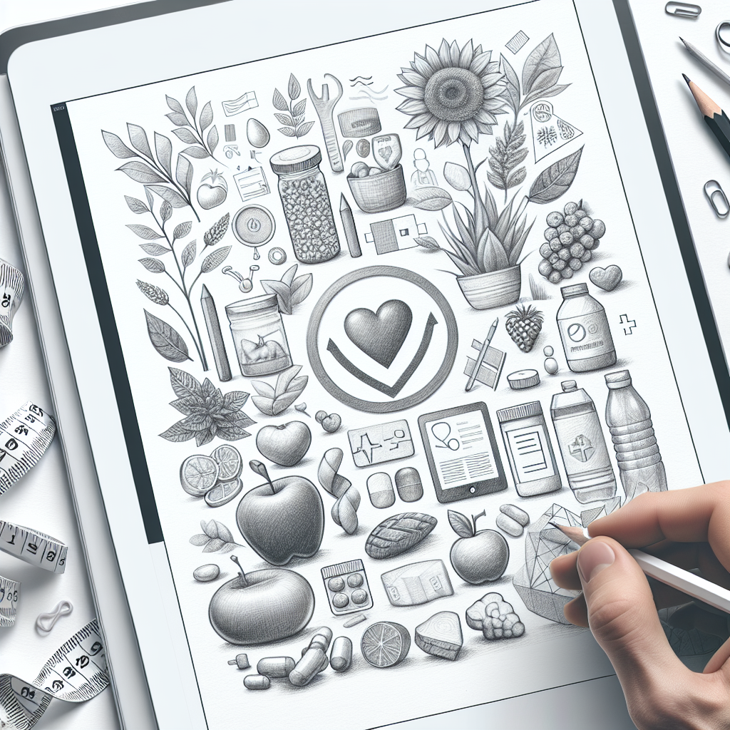 Pastelková ilustrace znázorňující téma: Zdraví a fitness