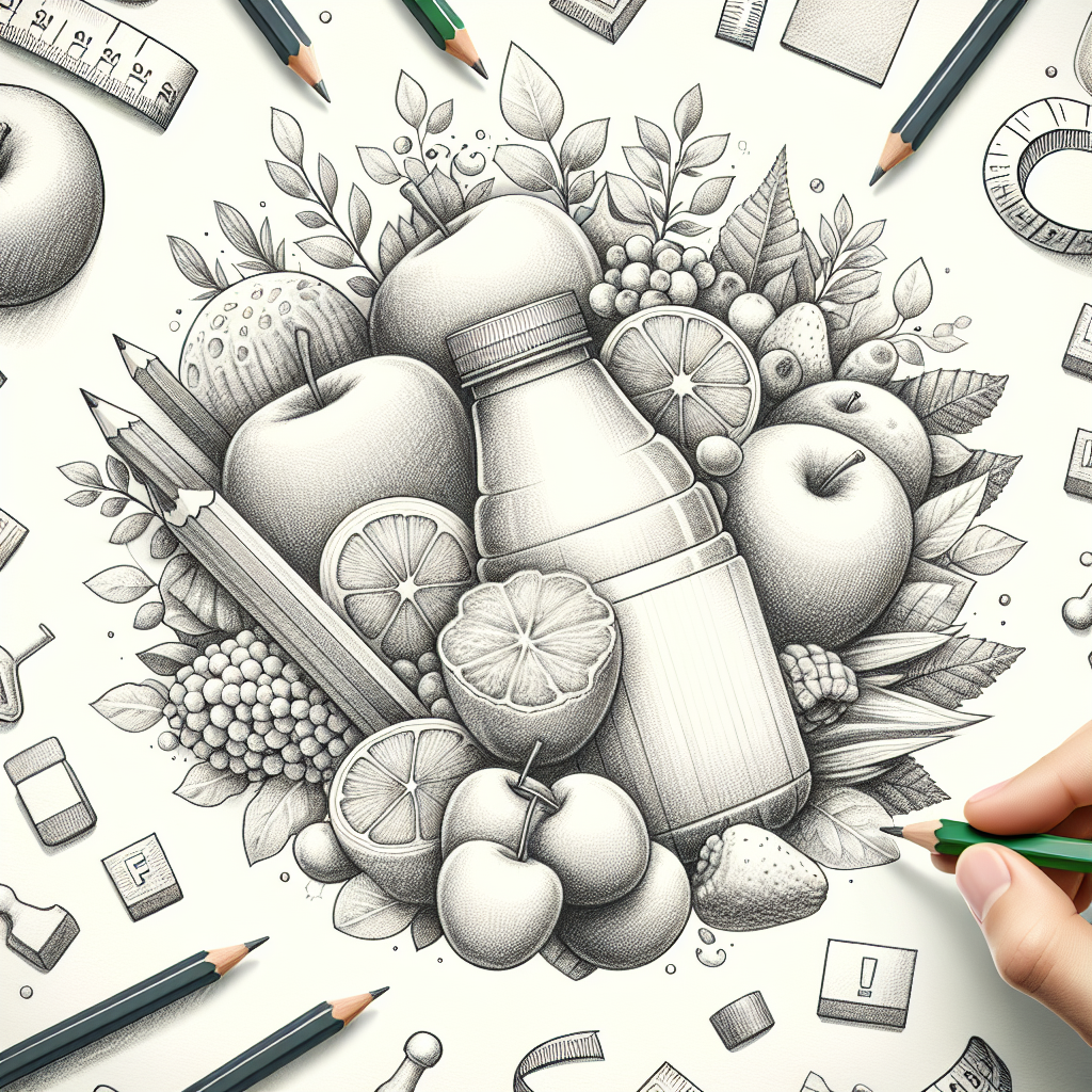 Pastelková ilustrace znázorňující téma: Výživa a zdraví