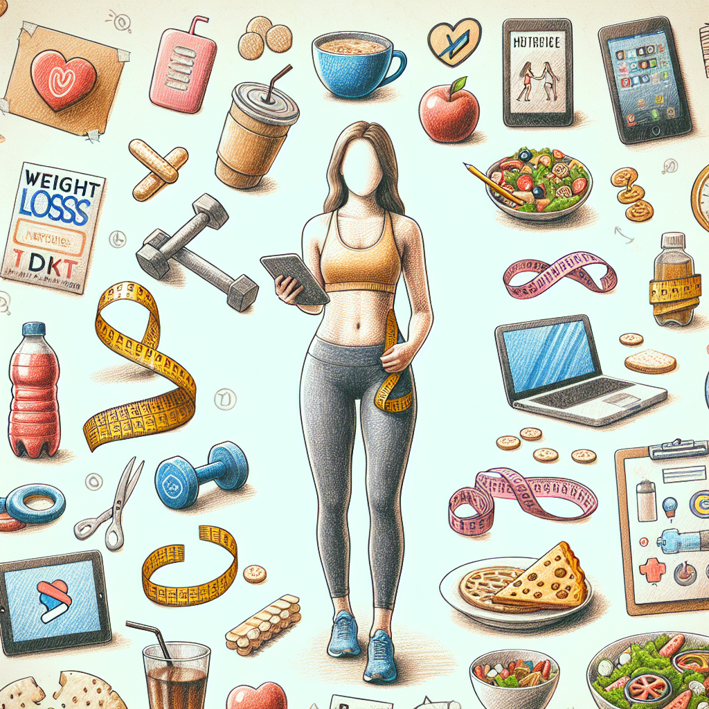 Pastelková ilustrace znázorňující téma: Hubnutí