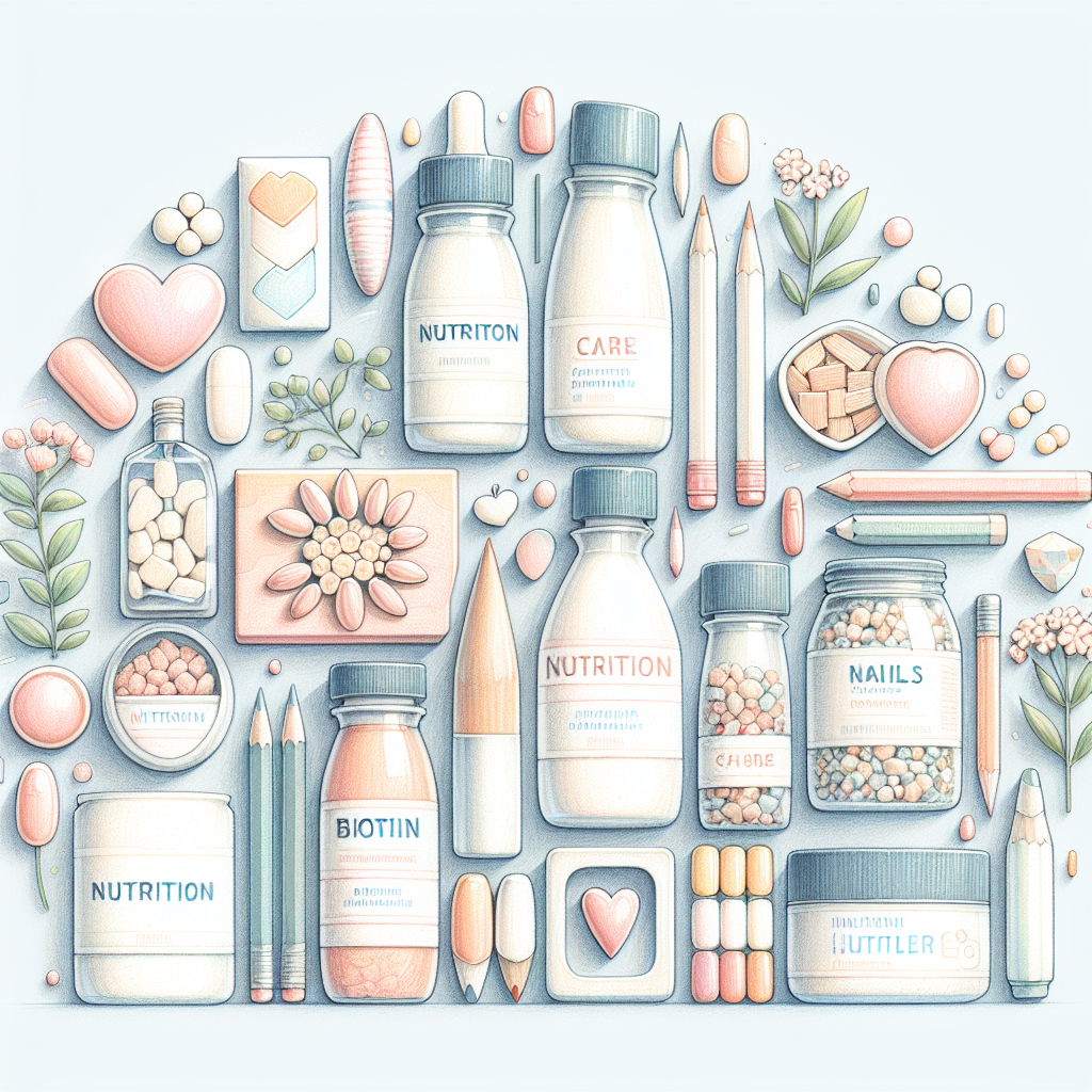 Pastelková ilustrace znázorňující téma: Zdraví nehtů