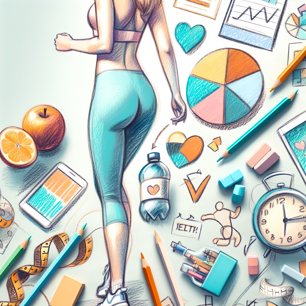 Pastelková ilustrace znázorňující téma: Hubnutí