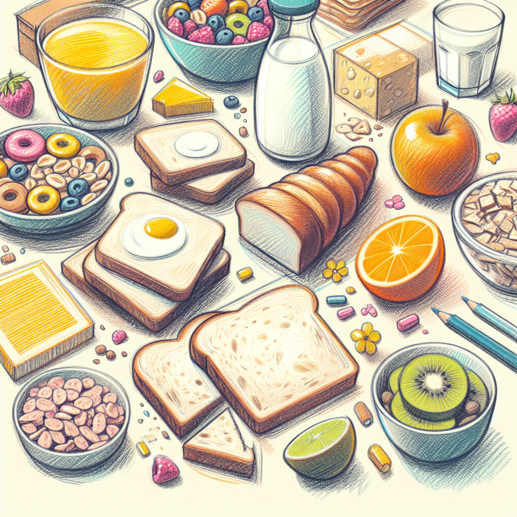 Pastelková ilustrace znázorňující téma: Zdravá strava