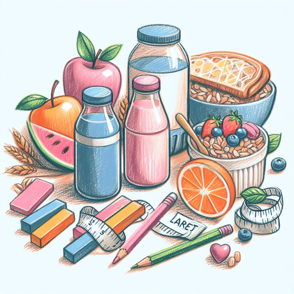 Pastelková ilustrace znázorňující téma: Zdravé stravování