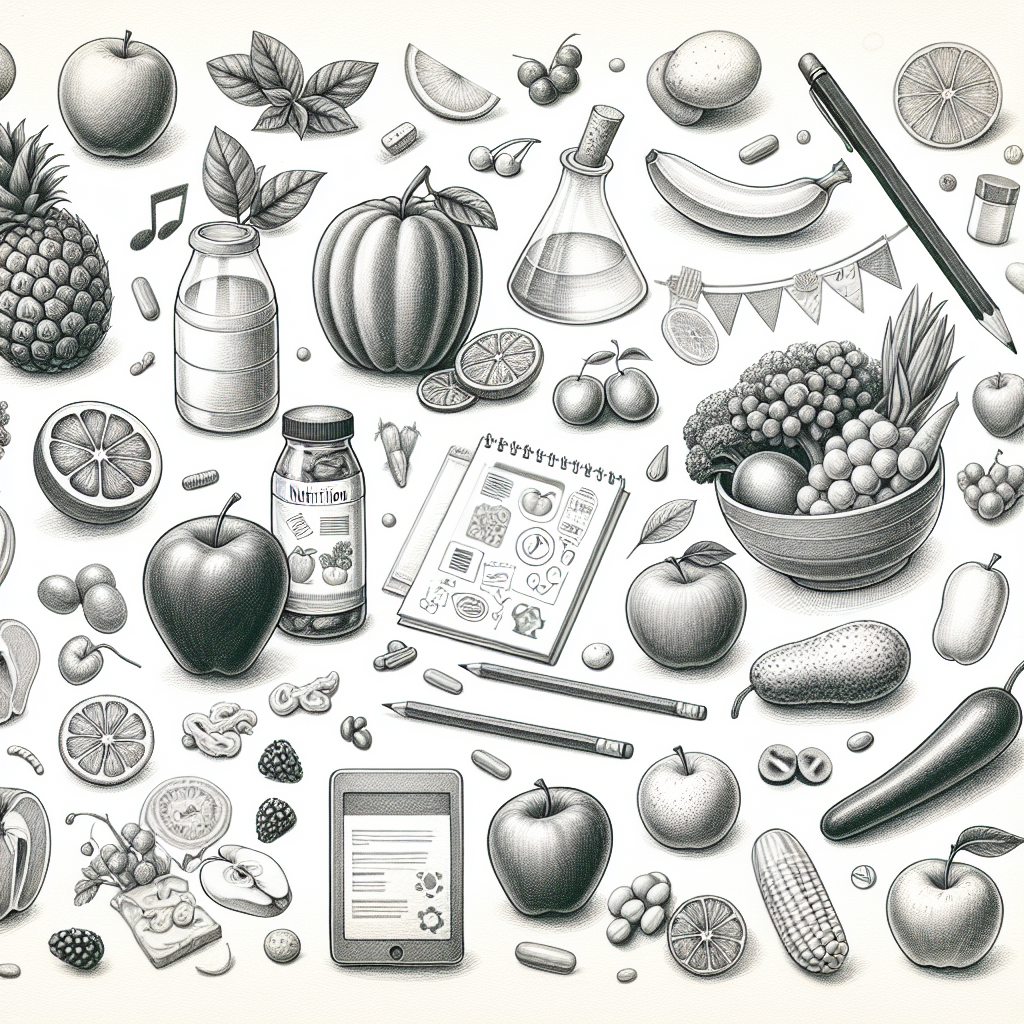 Pastelková ilustrace znázorňující téma: Zdravý životní styl