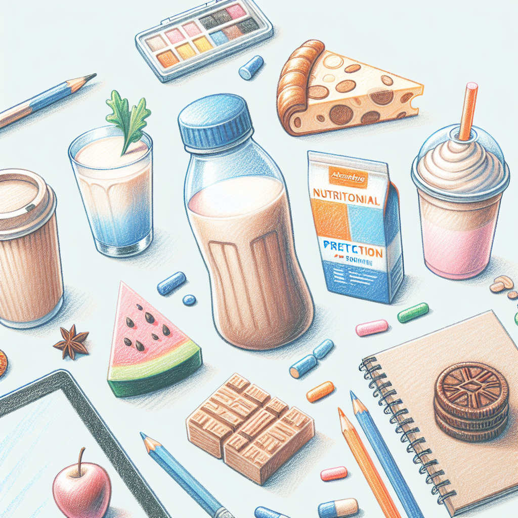 Pastelková ilustrace znázorňující téma: Výživa
