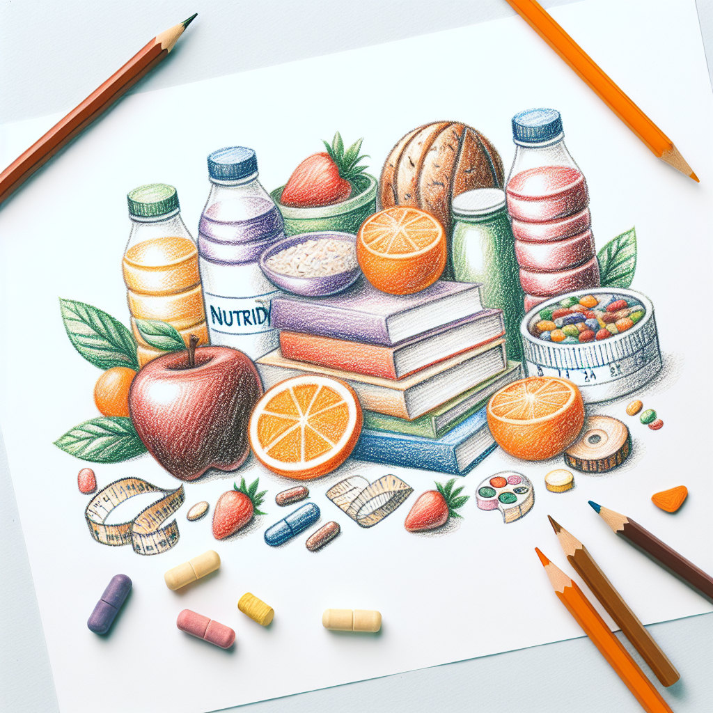 Pastelková ilustrace znázorňující téma: Zdravá výživa