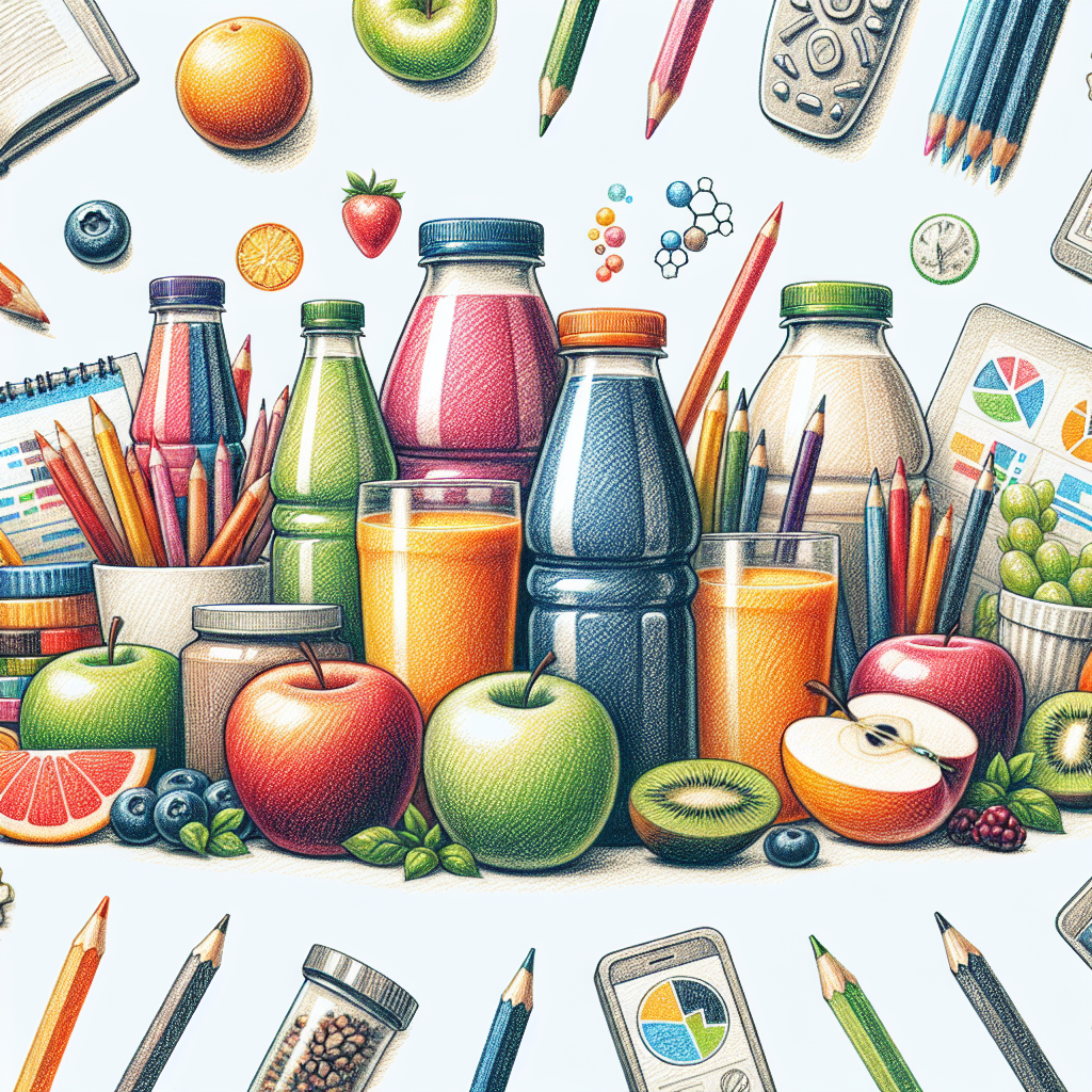 Pastelková ilustrace znázorňující téma: Výživa
