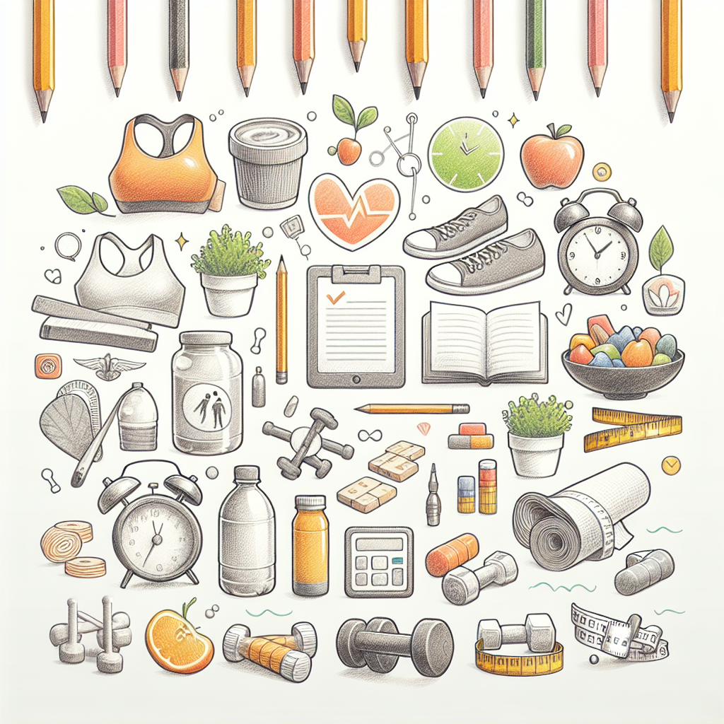 Pastelková ilustrace znázorňující téma: Zdraví a wellness