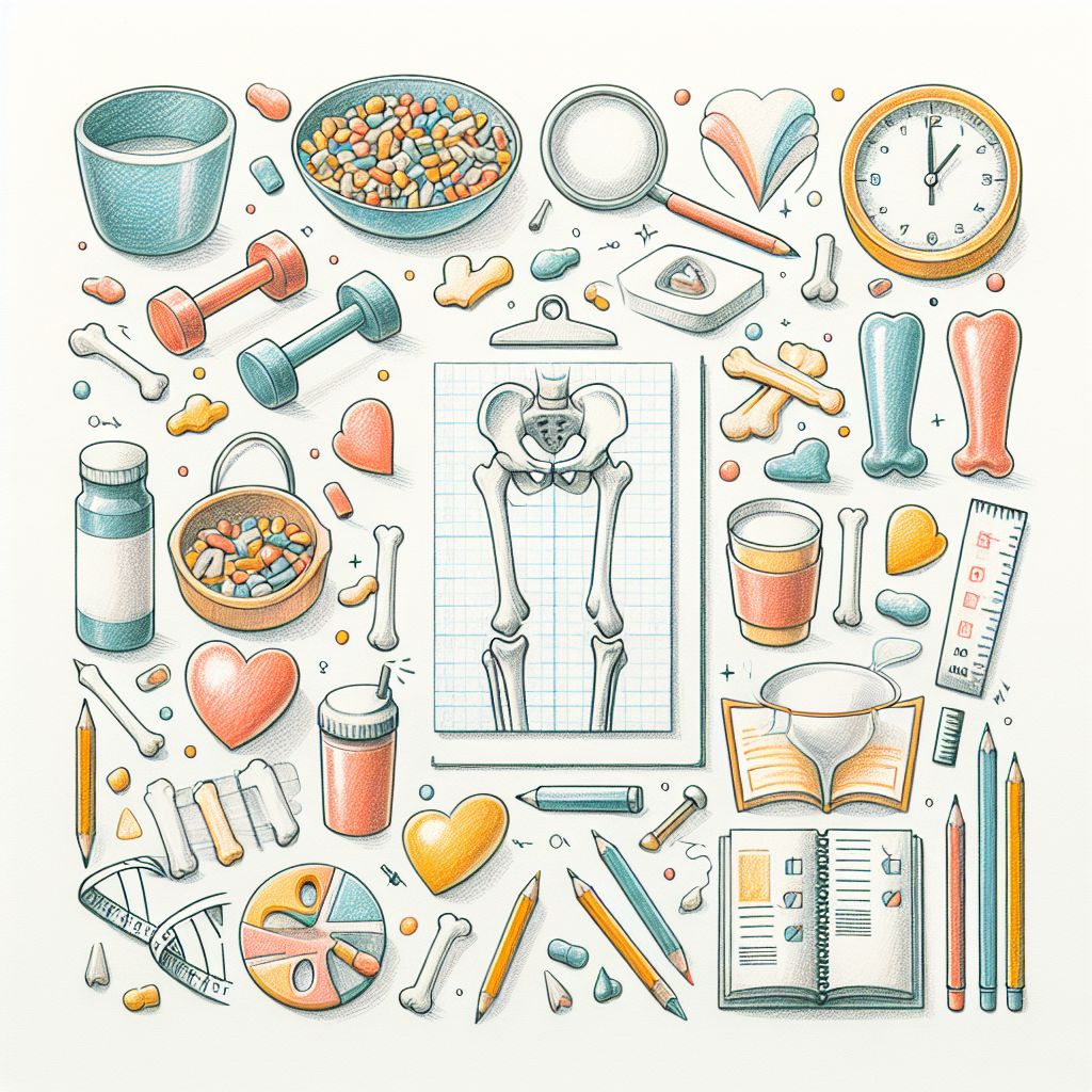 Pastelková ilustrace znázorňující téma: Osteoporóza