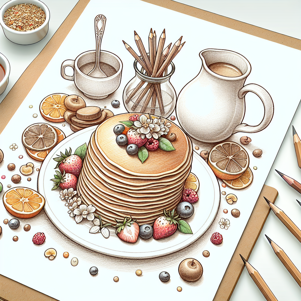 Pastelková ilustrace znázorňující téma: Recepty