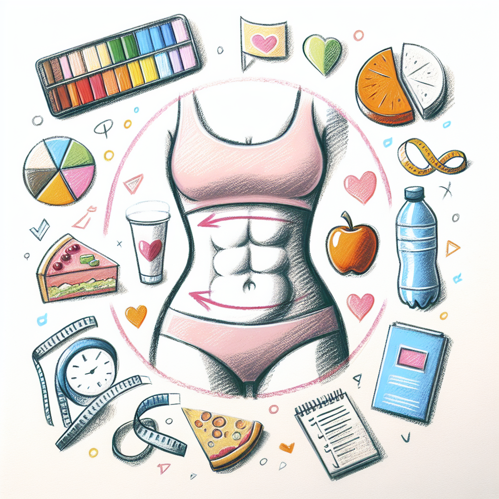Pastelková ilustrace znázorňující téma: Hubnutí
