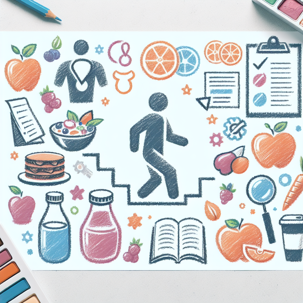 Pastelková ilustrace znázorňující téma: Hubnutí