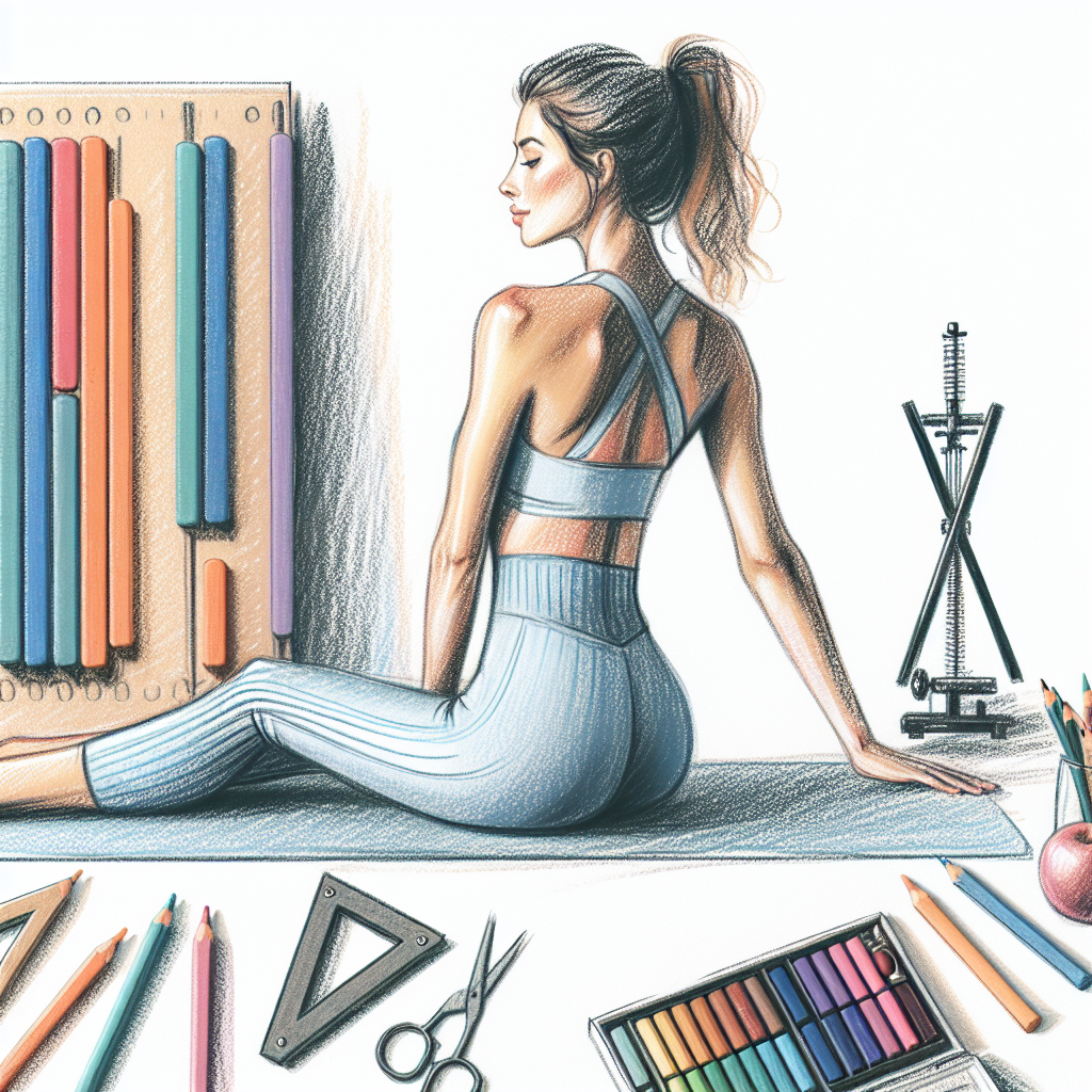 Pastelková ilustrace znázorňující téma: Pohyb a zdraví