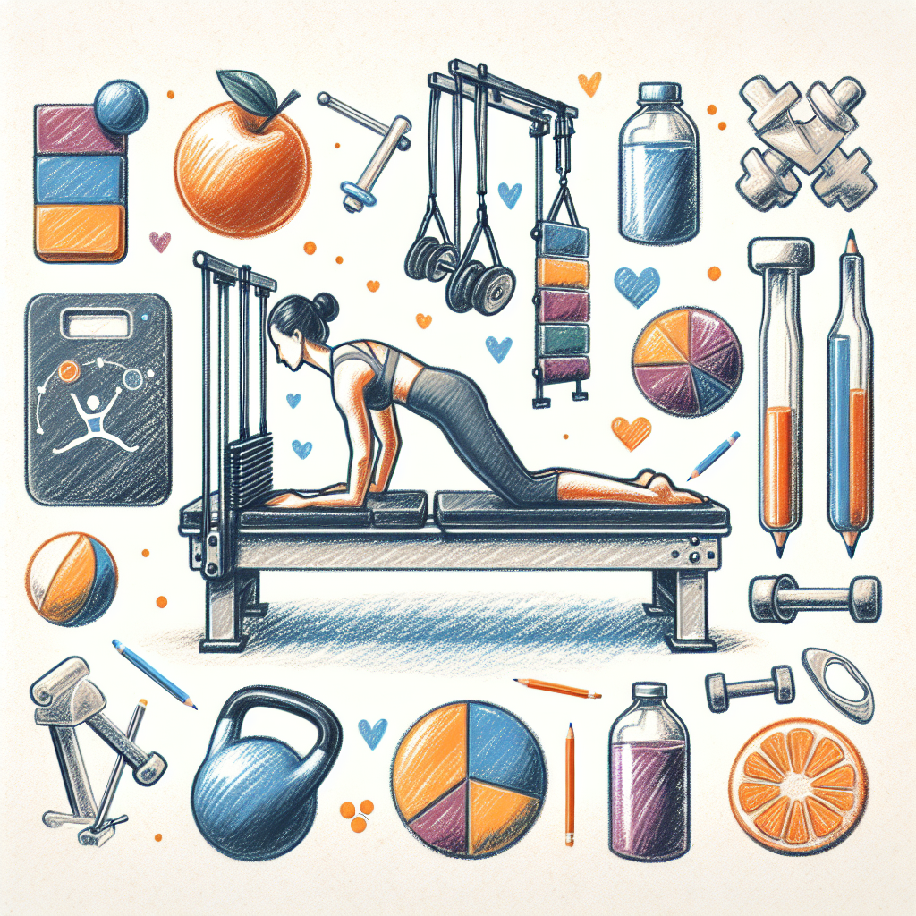 Pastelková ilustrace znázorňující téma: Fitness