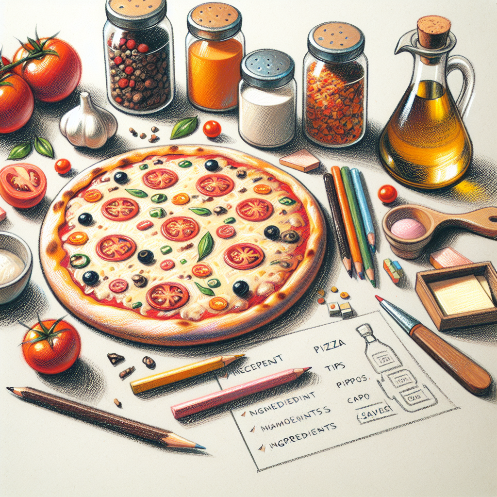 Pastelková ilustrace znázorňující téma: Recepty