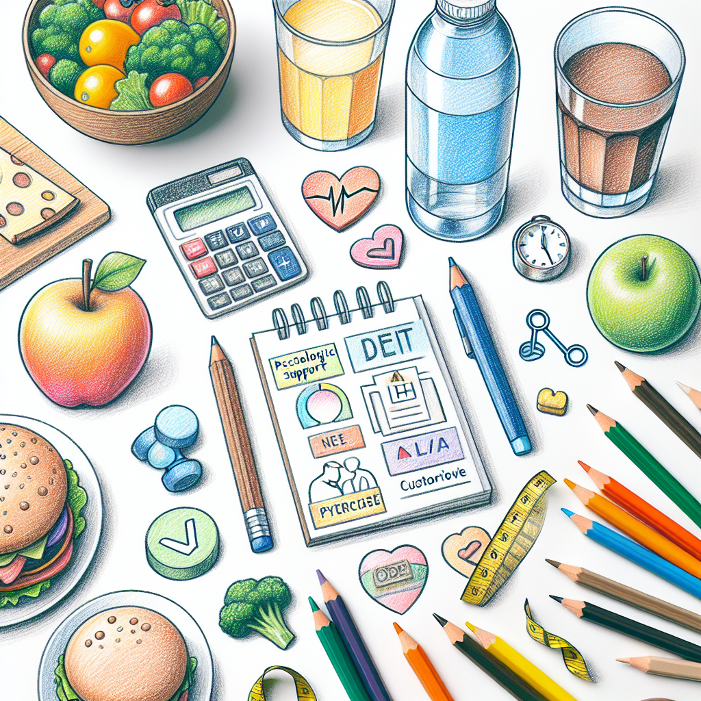Pastelková ilustrace znázorňující téma: Hubnutí