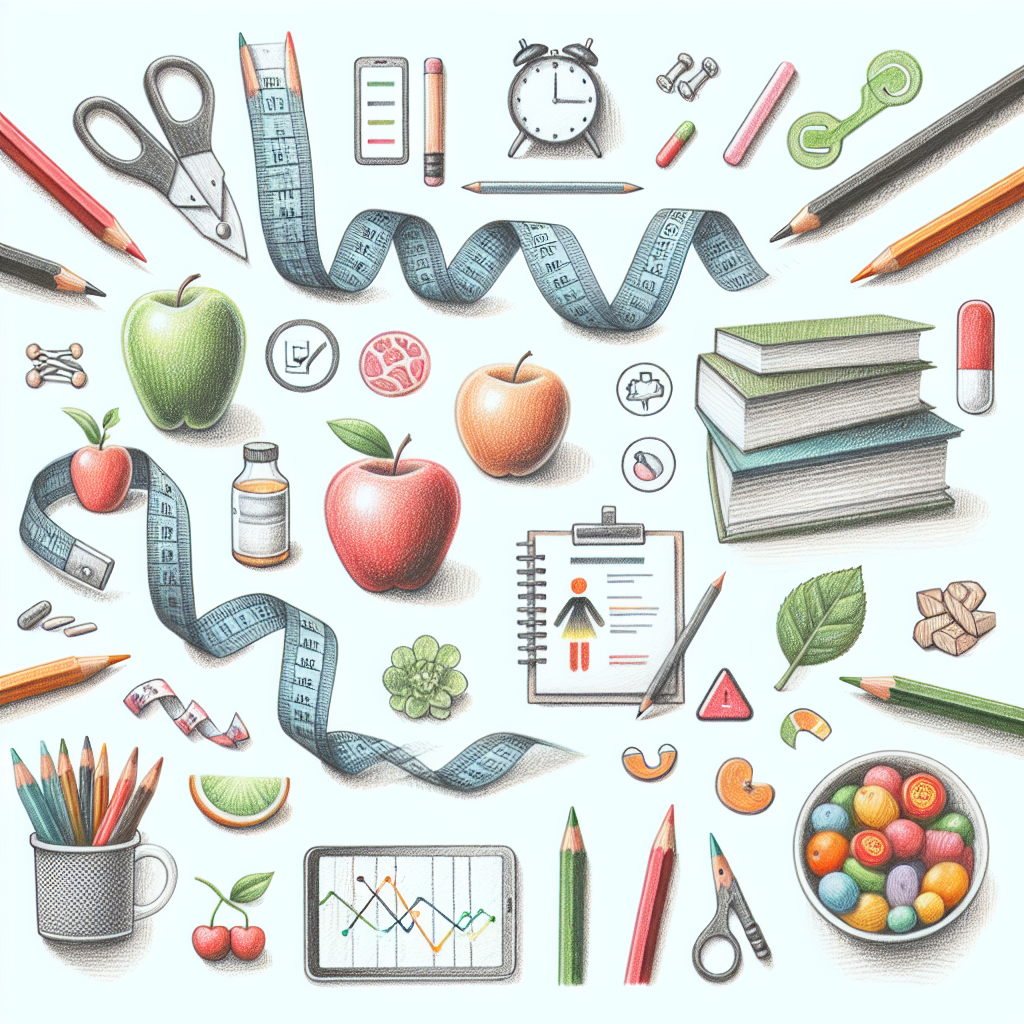 Pastelková ilustrace znázorňující téma: Hubnutí