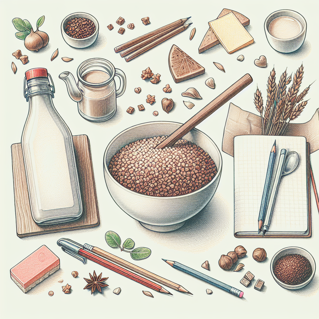 Pastelková ilustrace znázorňující téma: Recepty