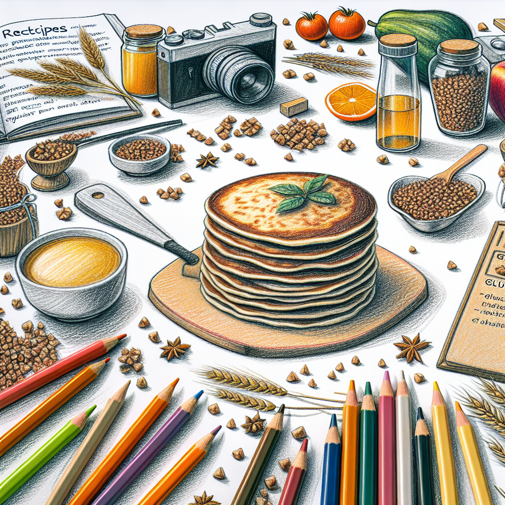 Pastelková ilustrace znázorňující téma: Recepty