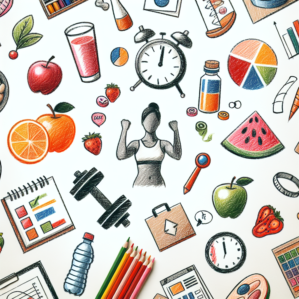 Pastelková ilustrace znázorňující téma: Hubnutí