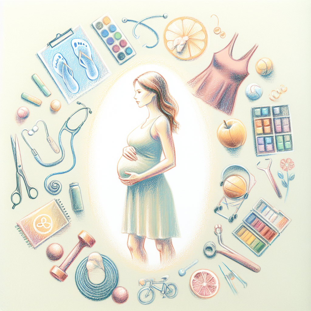 Pastelková ilustrace znázorňující téma: Cvičení po porodu
