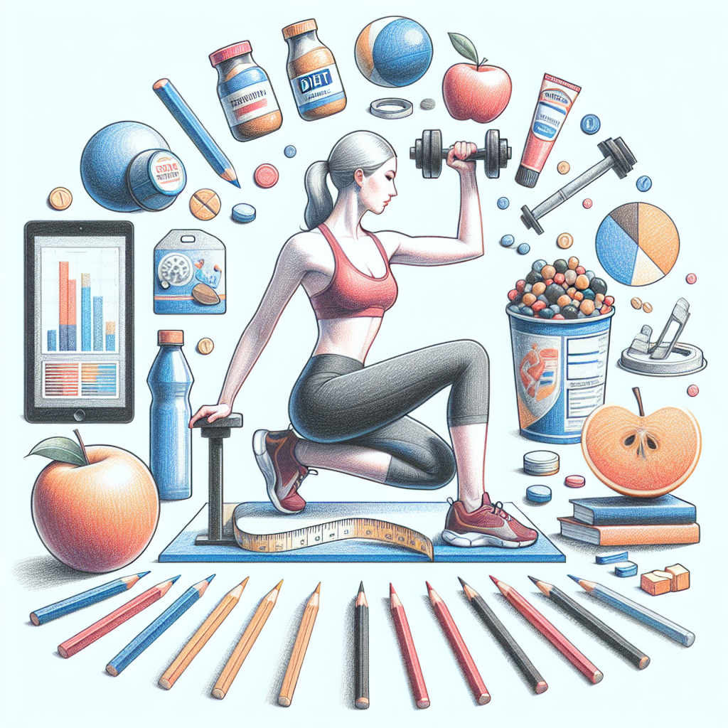 Pastelková ilustrace znázorňující téma: Fitness a zdraví