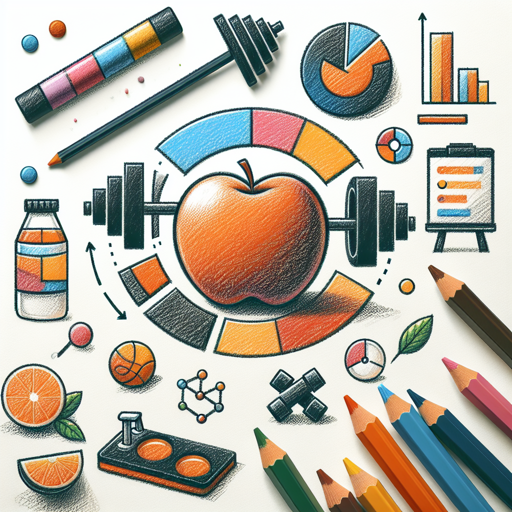 Pastelková ilustrace znázorňující téma: Cvičení a fitness