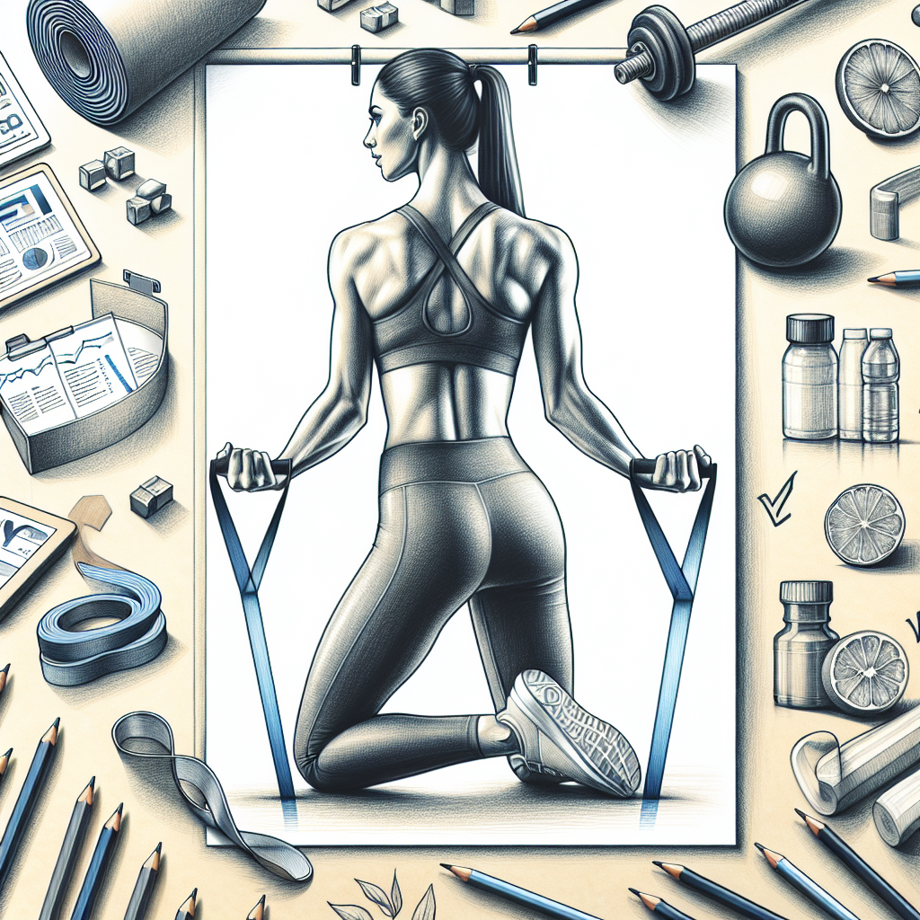Pastelková ilustrace znázorňující téma: Fitness