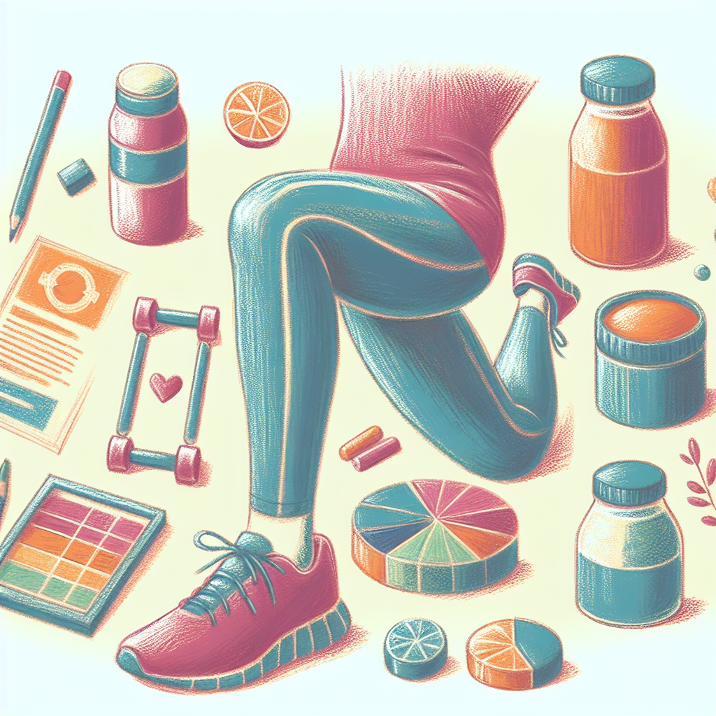 Pastelková ilustrace znázorňující téma: Fitness