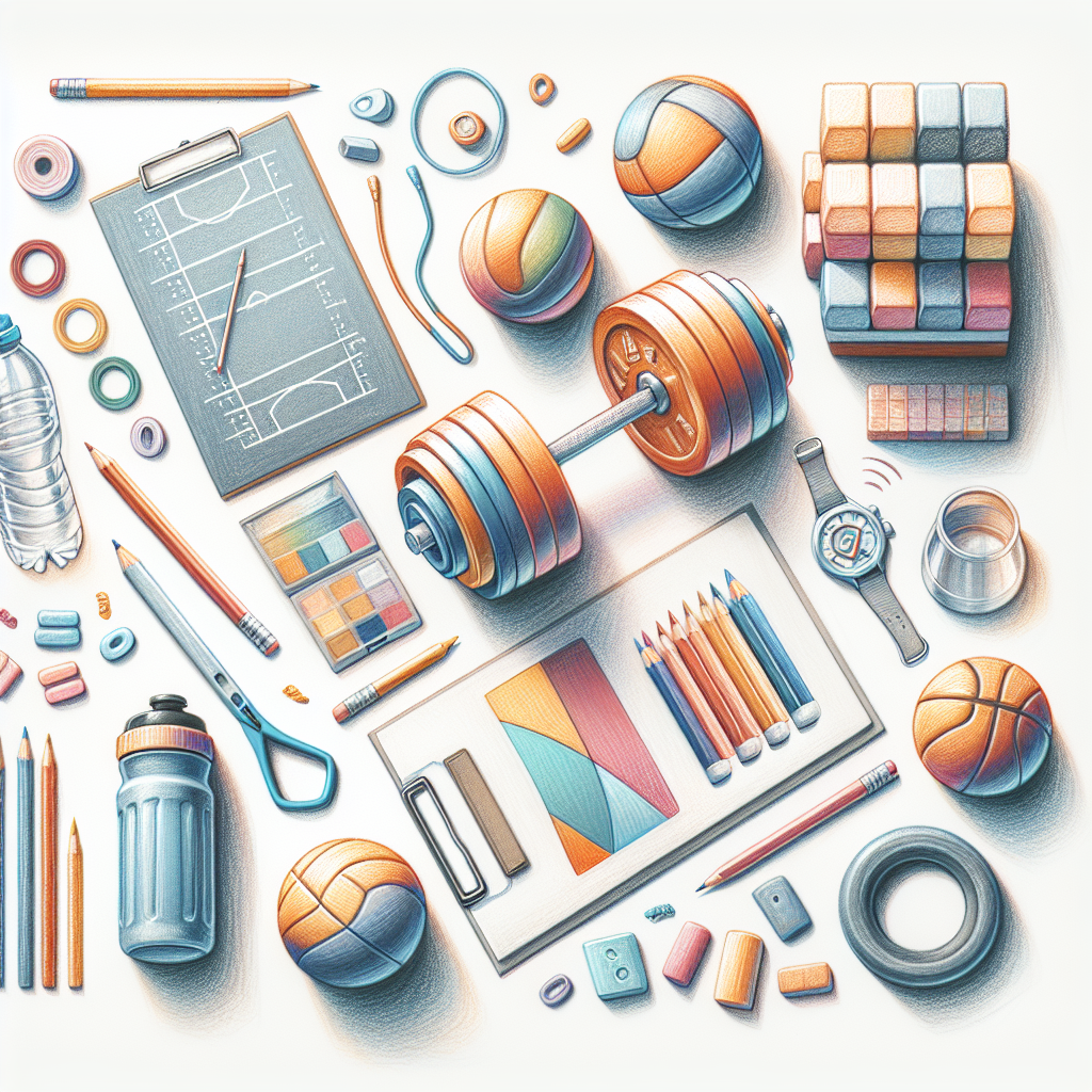 Pastelková ilustrace znázorňující téma: Cvičení
