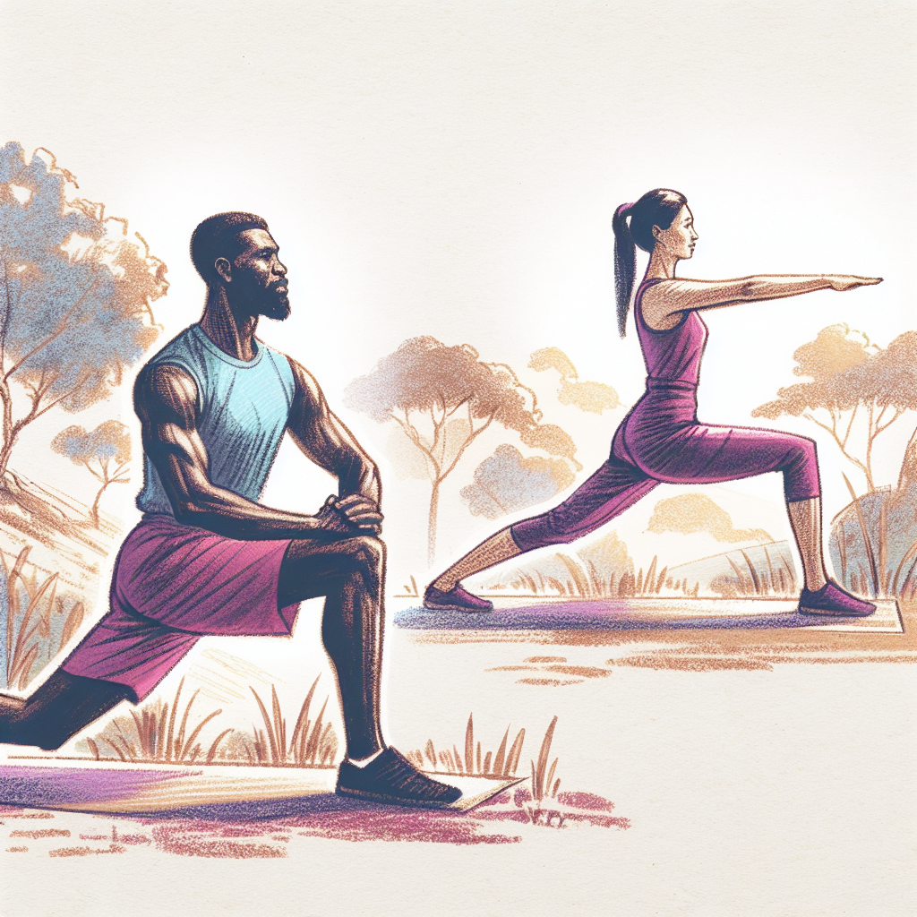 Pastelková ilustrace znázorňující téma: Cvičení a fitness