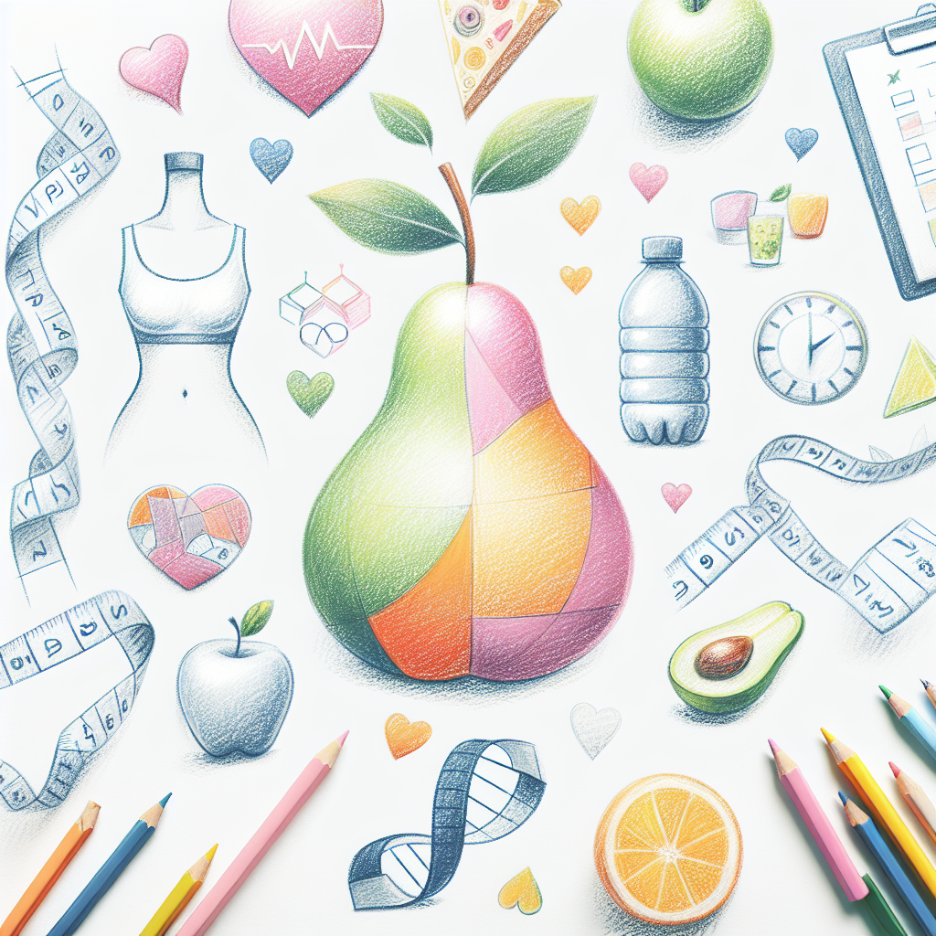 Pastelková ilustrace znázorňující téma: Hubnutí a stravování