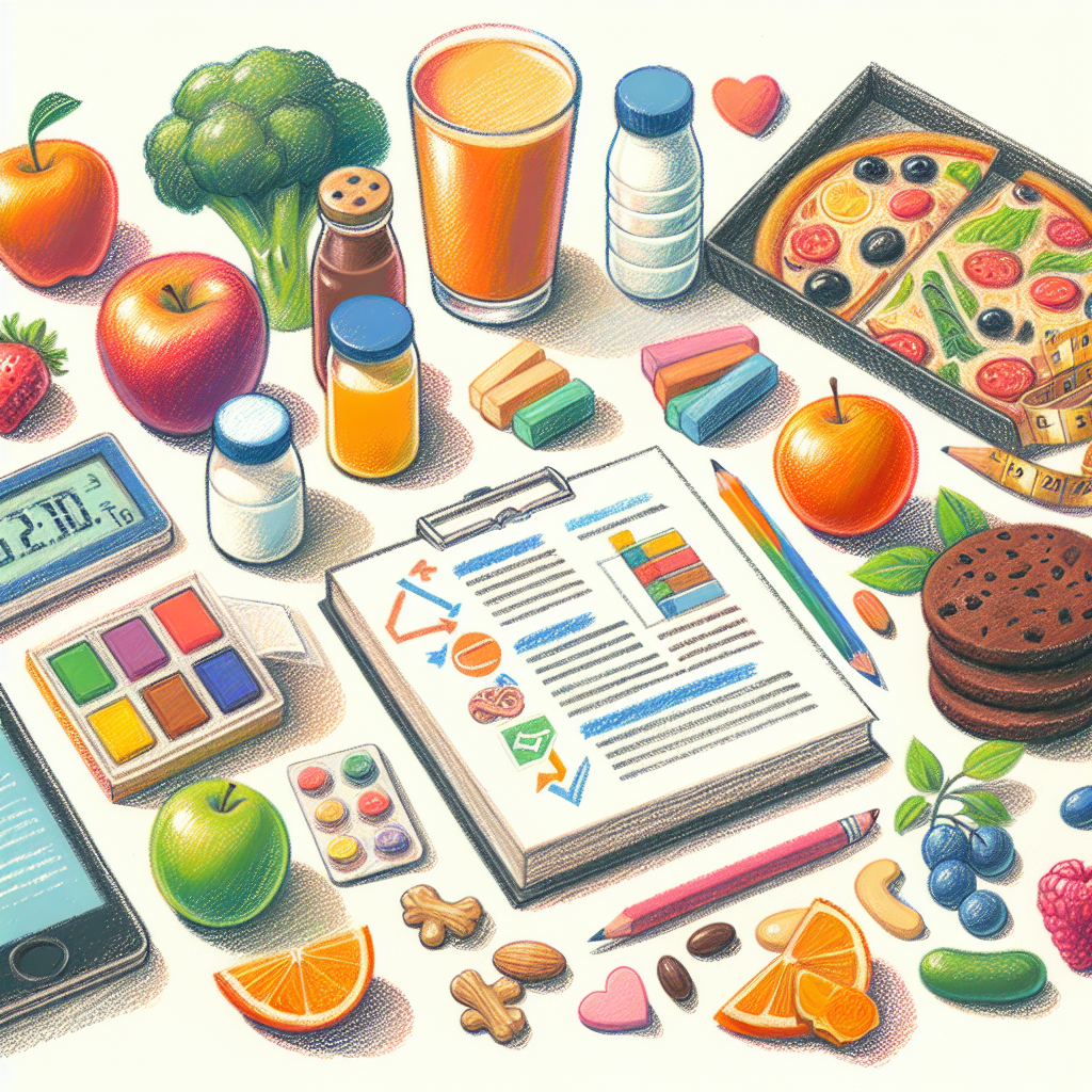 Pastelková ilustrace znázorňující téma: Výživa