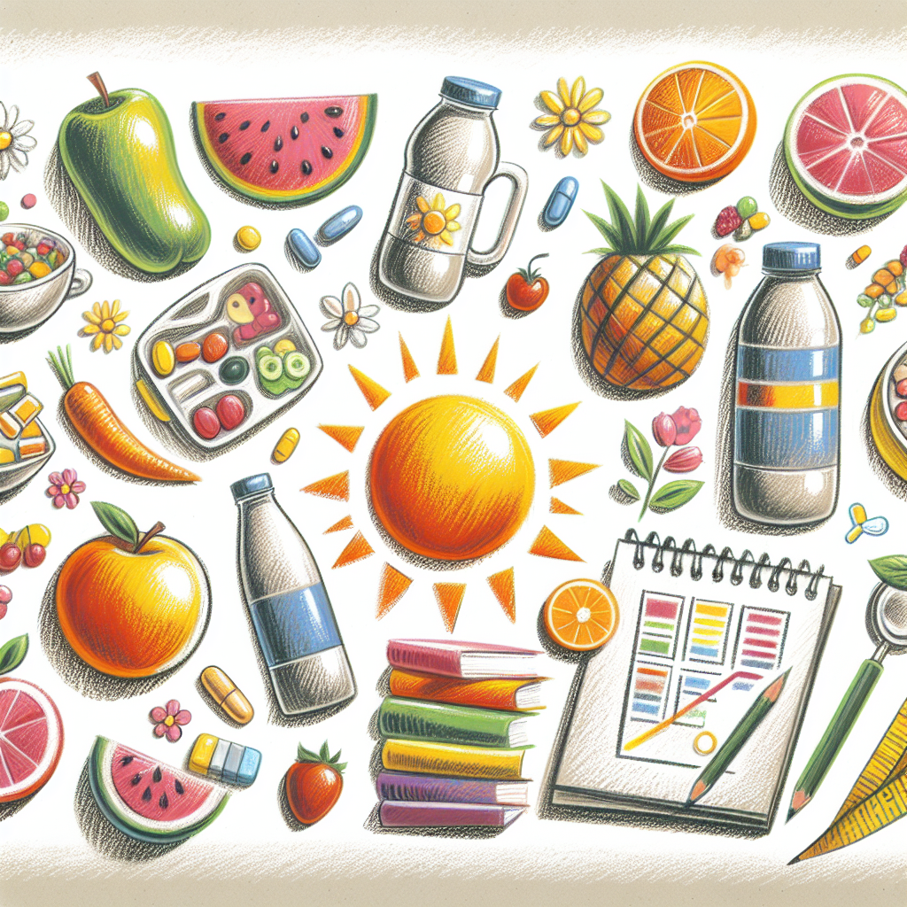 Pastelková ilustrace znázorňující téma: Zdravá výživa