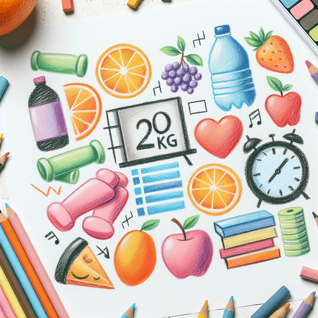 Pastelková ilustrace znázorňující téma: Hubnutí