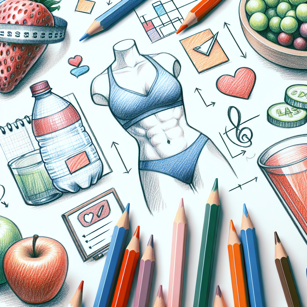 Pastelková ilustrace znázorňující téma: Hubnutí