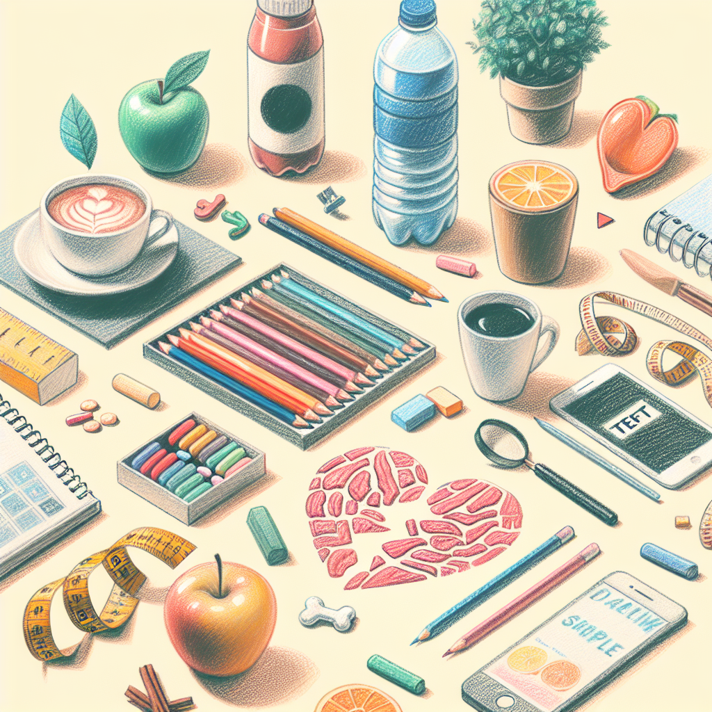 Pastelková ilustrace znázorňující téma: Diety