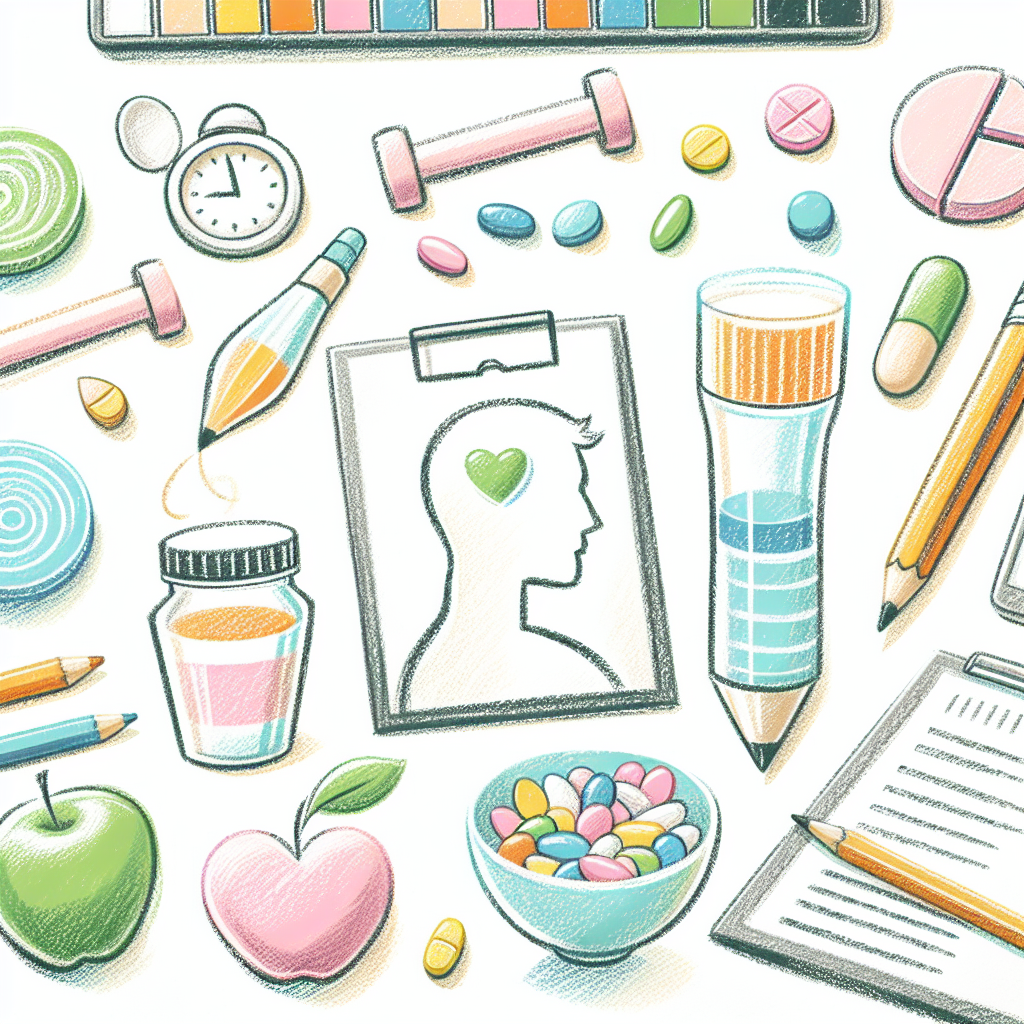 Pastelková ilustrace znázorňující téma: Zdravý životní styl