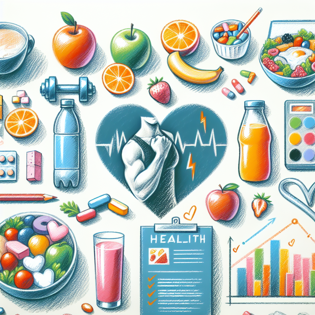 Pastelková ilustrace znázorňující téma: Zdraví a životní styl