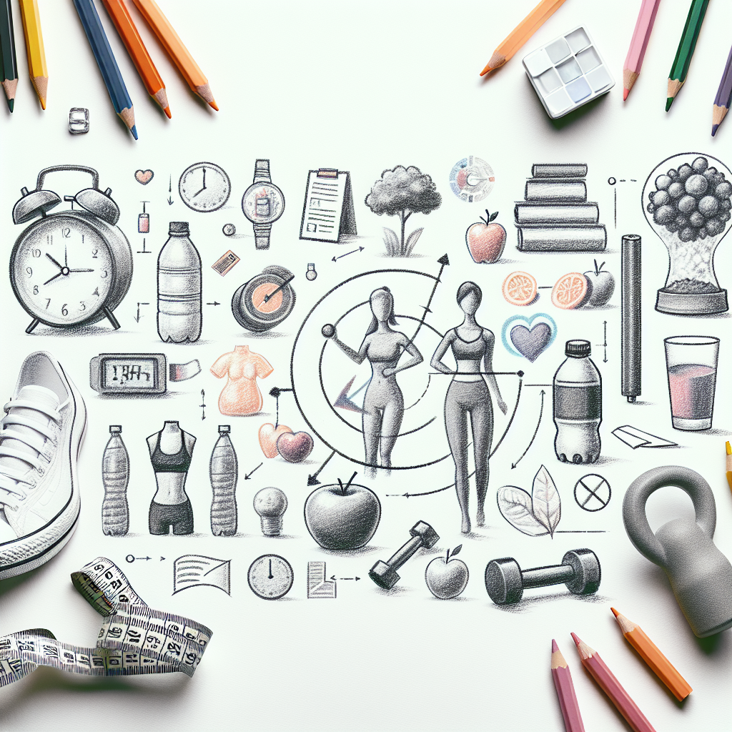 Pastelková ilustrace znázorňující téma: Zdravý životní styl