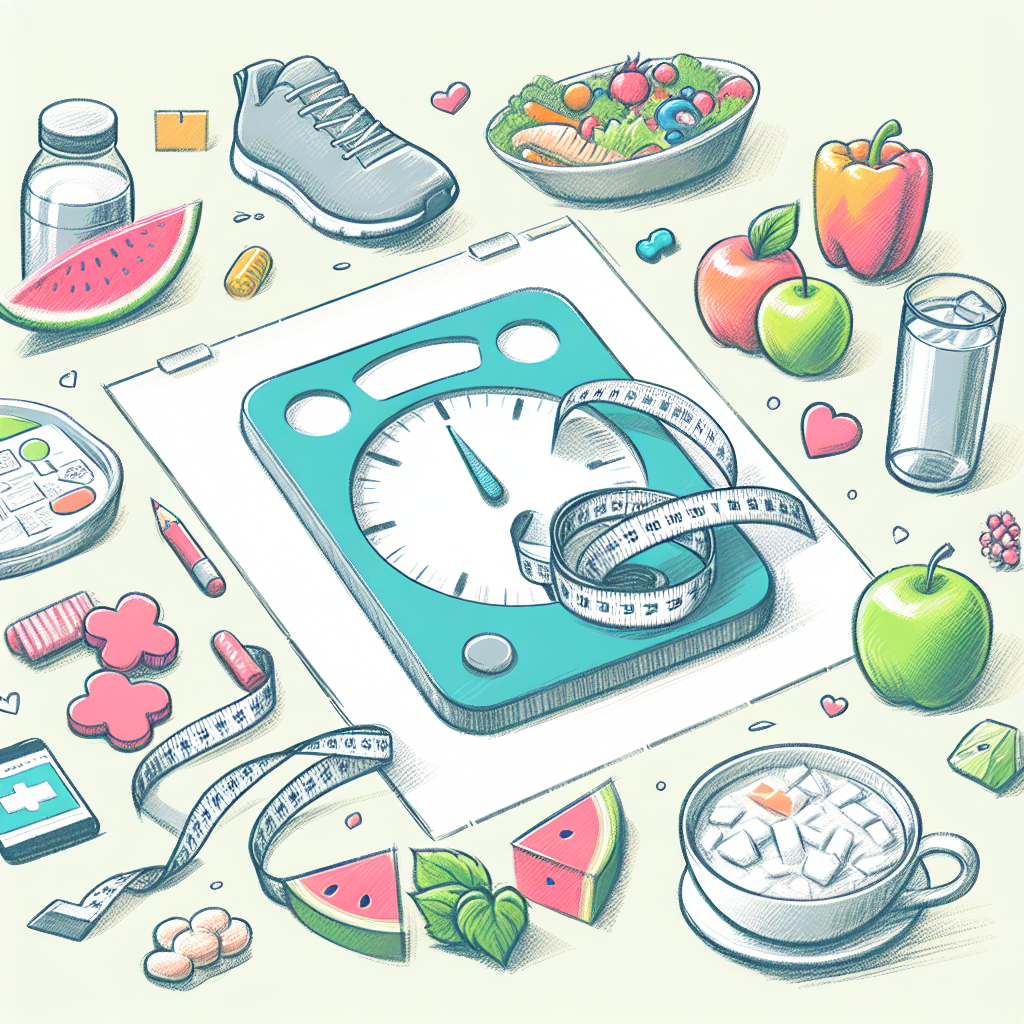 Pastelková ilustrace znázorňující téma: Hubnutí